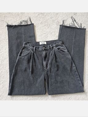 Reformation Jeans | Isabelle Pleated Jean Washed Black Denim Womens 27
